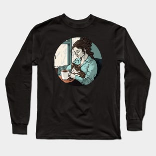 Morning Snuggles and Sips Long Sleeve T-Shirt